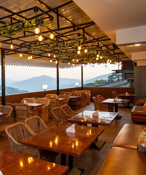 the open deck restaurant in gangtok